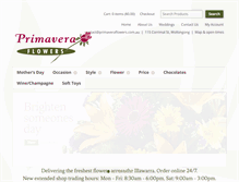 Tablet Screenshot of primaveraflowers.com.au